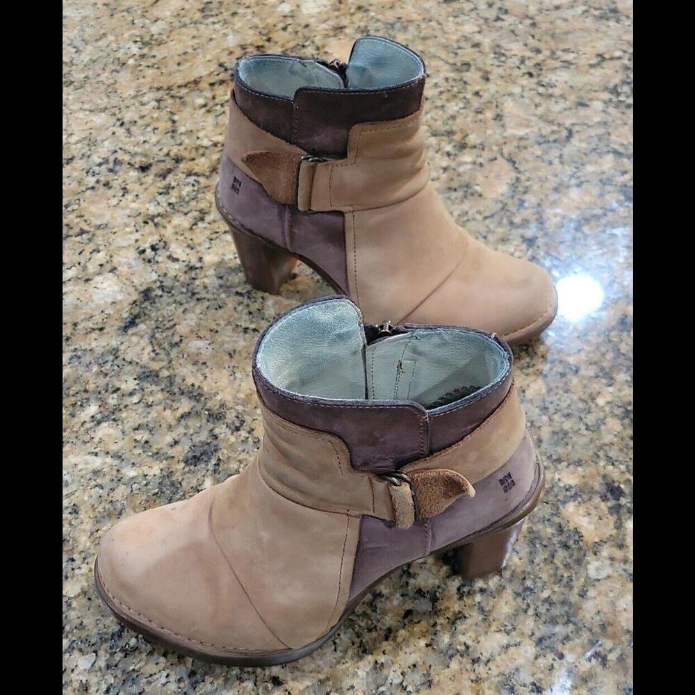 El Naturalista 566 Ankle Boots Dark Brown Leather Heels Zip Up Womens Shoes 36 6
